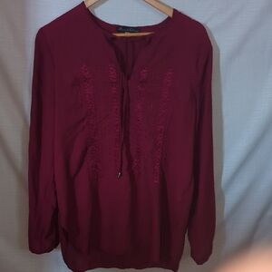Elegant Burgundy Blouse
